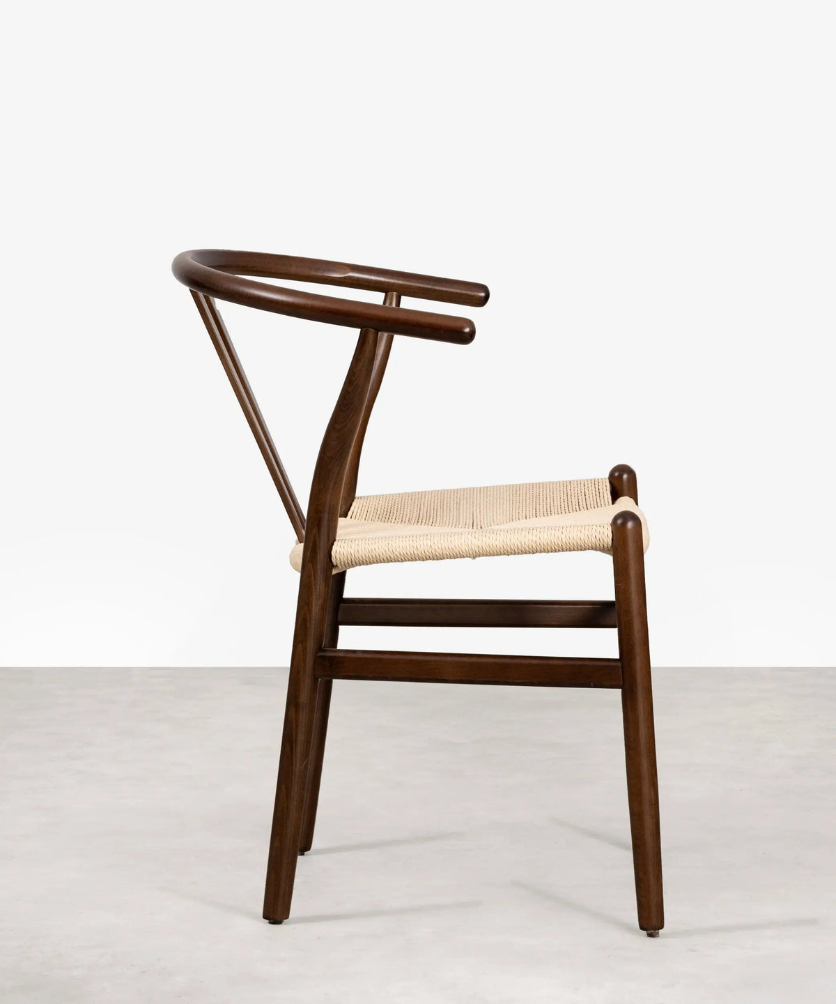 Chaise de salle à manger en bois et corde tressée Retro