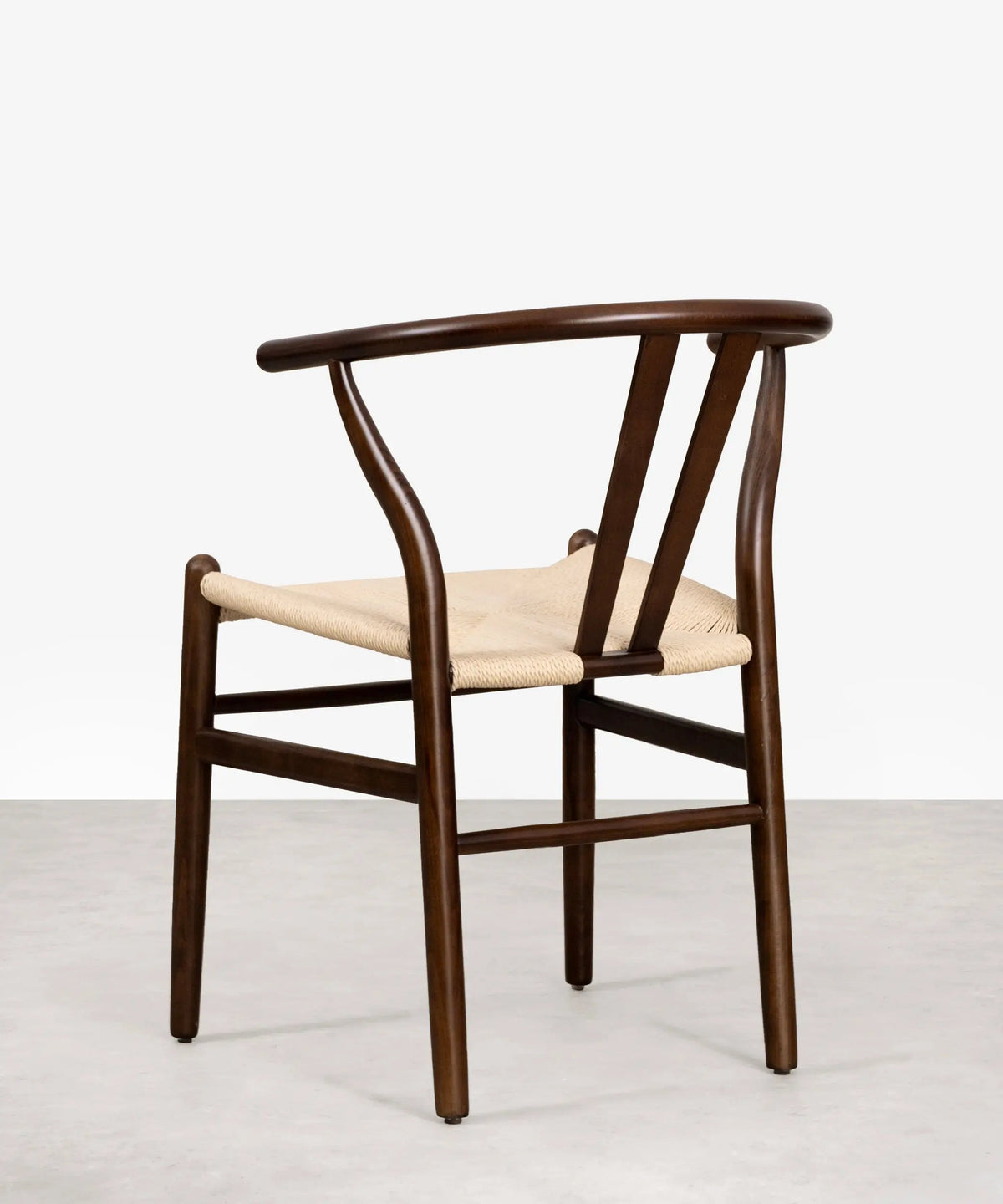 Chaise de salle à manger en bois et corde tressée Retro