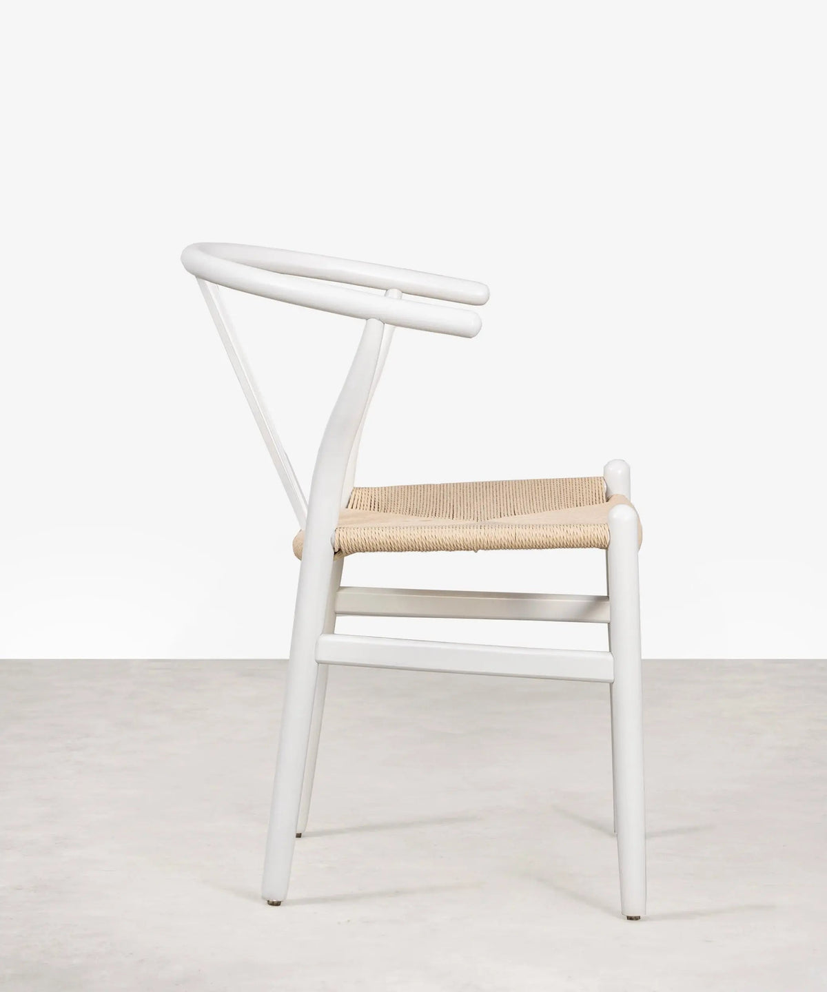 Chaise de salle à manger en bois et corde tressée Retro