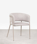 Chaise de salle à manger en tissu et métal Teresa