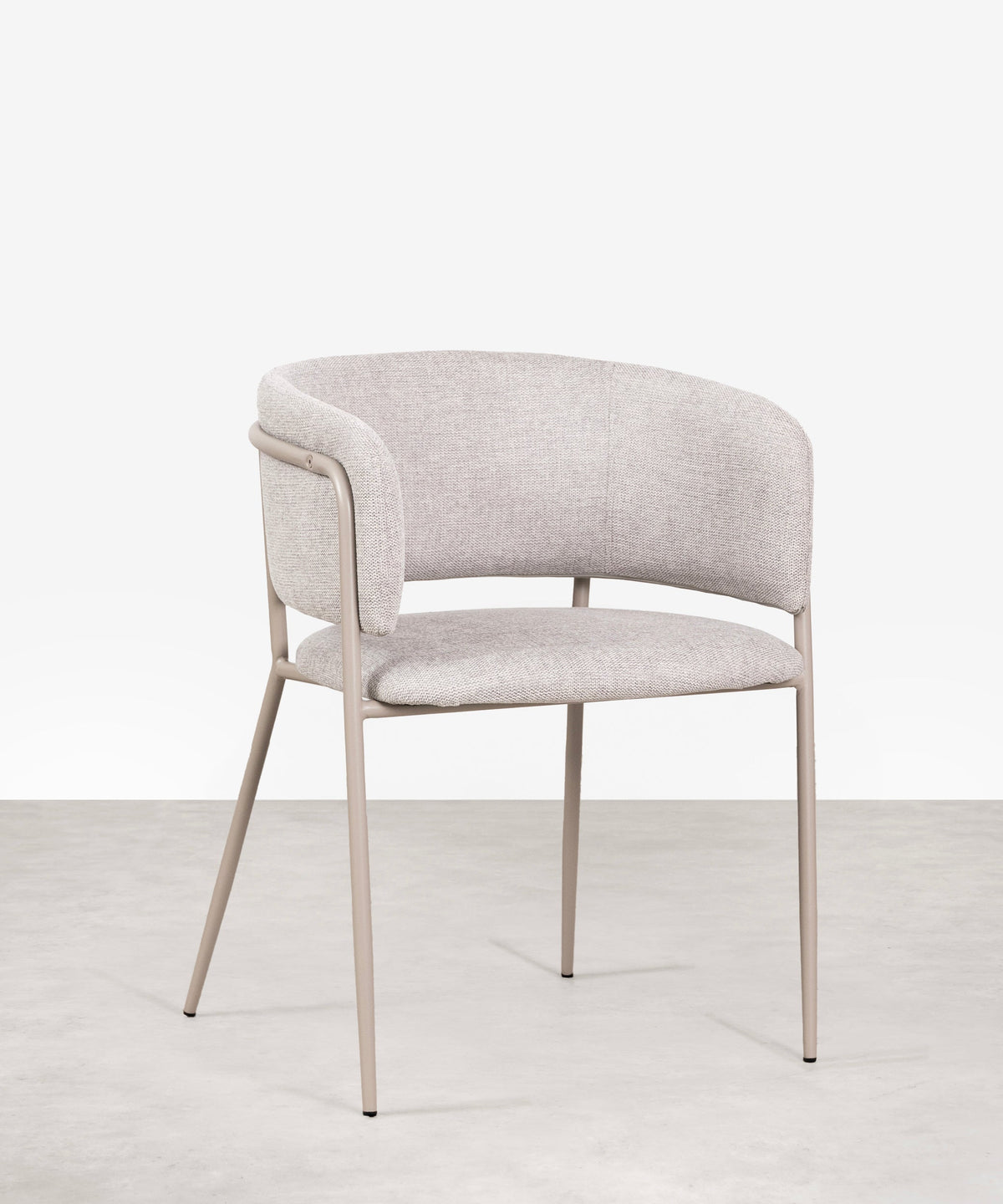 Chaise de salle à manger en tissu et métal Teresa