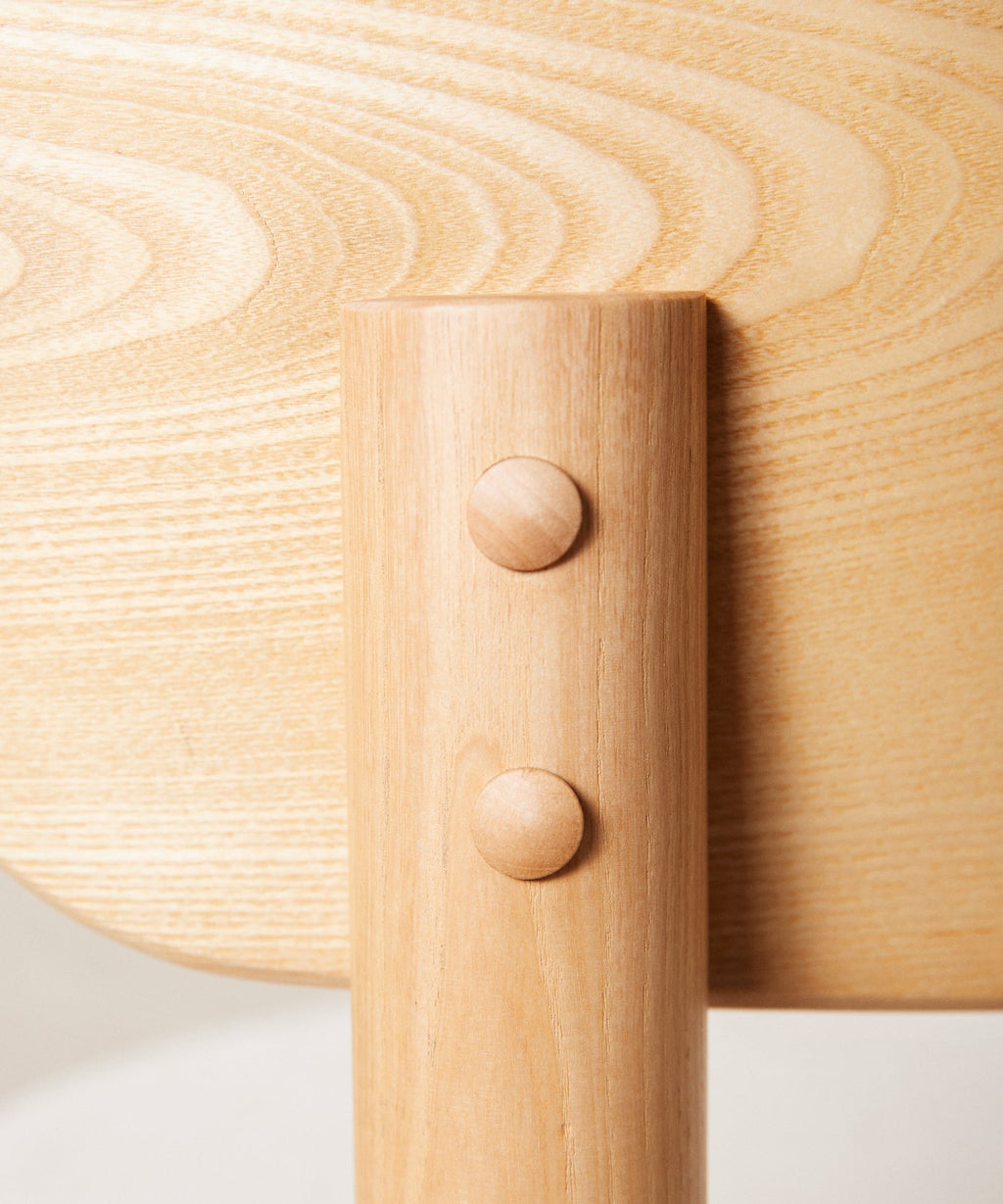 Chaise de salle à manger en bois rembourrée Bianca