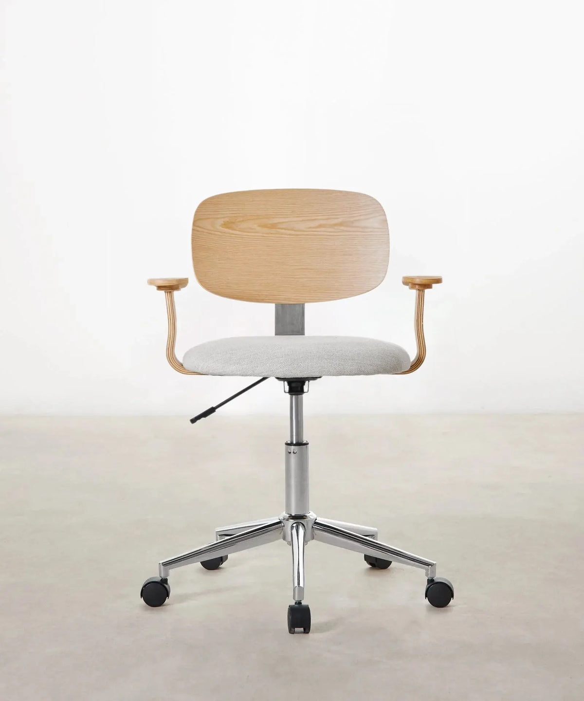 Chaise de bureau réglable en bois rembourrée Morgan