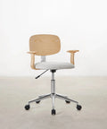 Chaise de bureau réglable en bois rembourrée Morgan