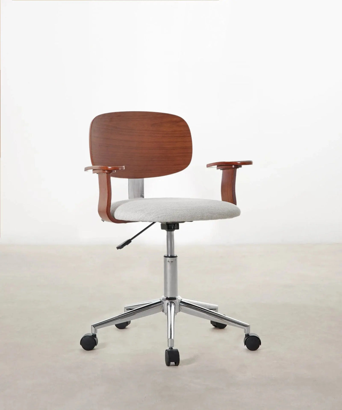 Chaise de bureau réglable en bois rembourrée Morgan