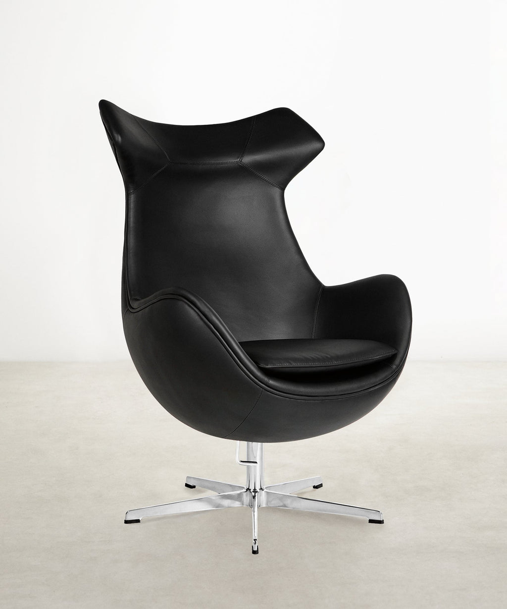 Fauteuil en similicuir et acier avec accoudoirs Monet