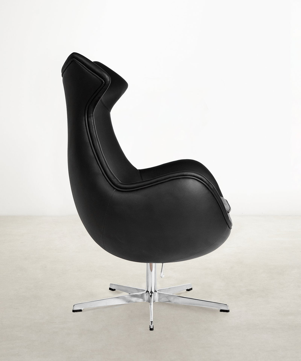 Fauteuil en Cuir italien et acier avec accoudoirs Monet