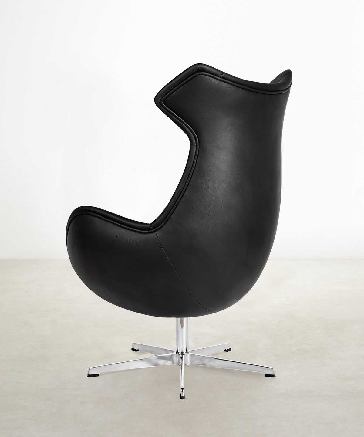 Fauteuil en similicuir et acier avec accoudoirs Monet