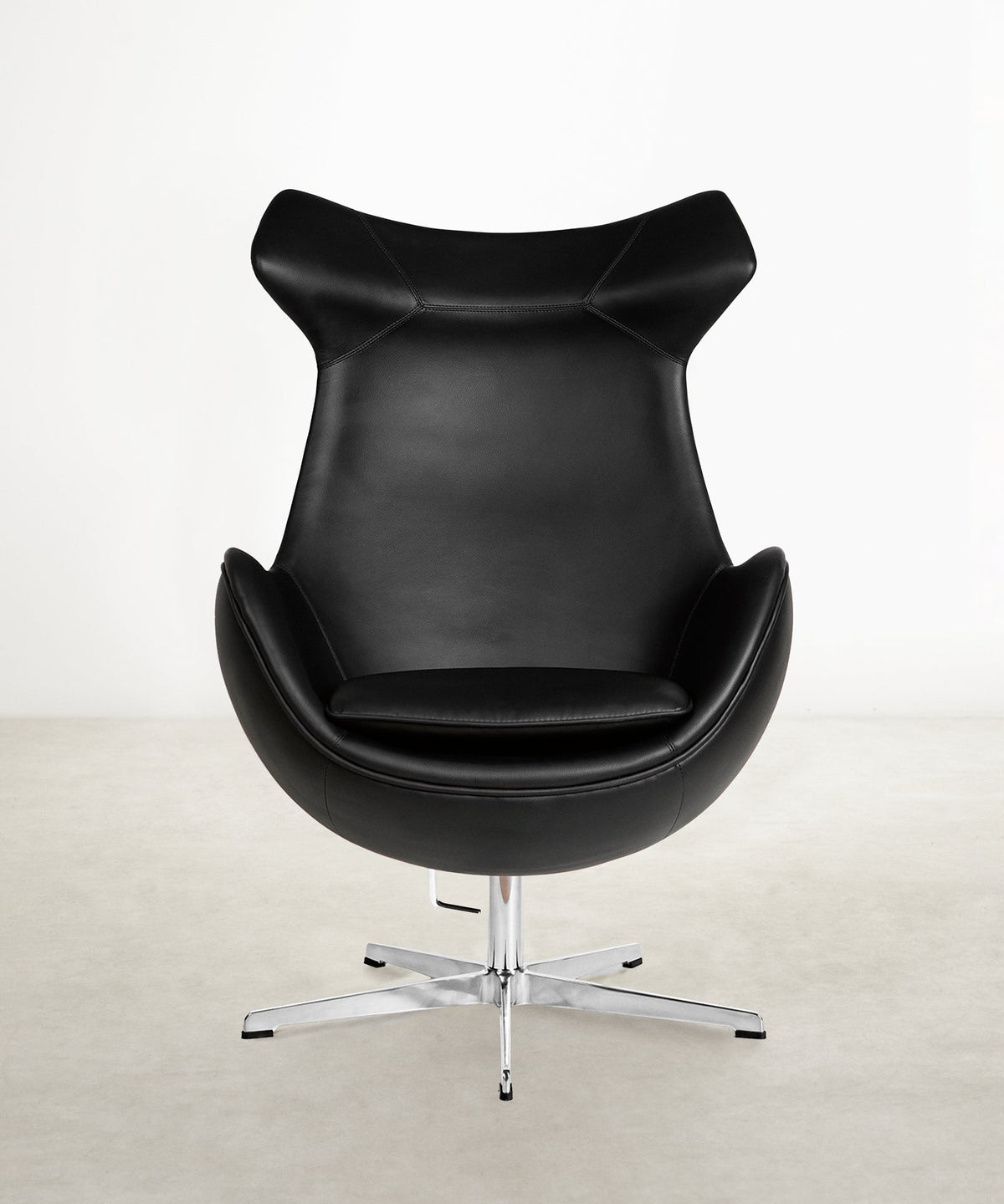 Fauteuil en similicuir et acier avec accoudoirs Monet