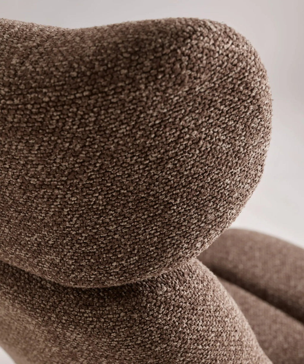 Fauteuil inclinable en bois et rembourré avec repose-pieds Osaka