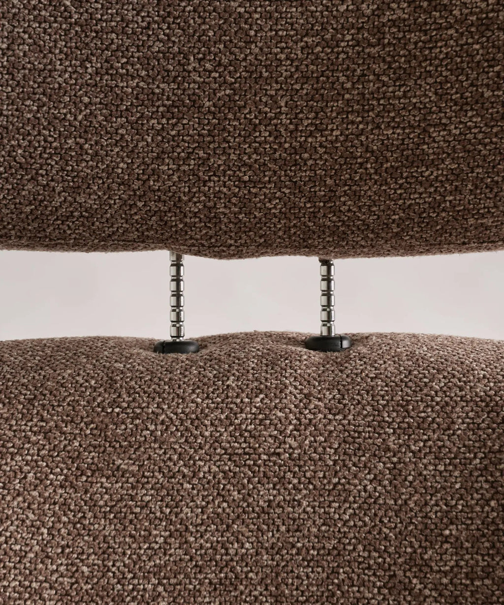 Fauteuil inclinable en bois et rembourré avec repose-pieds Osaka