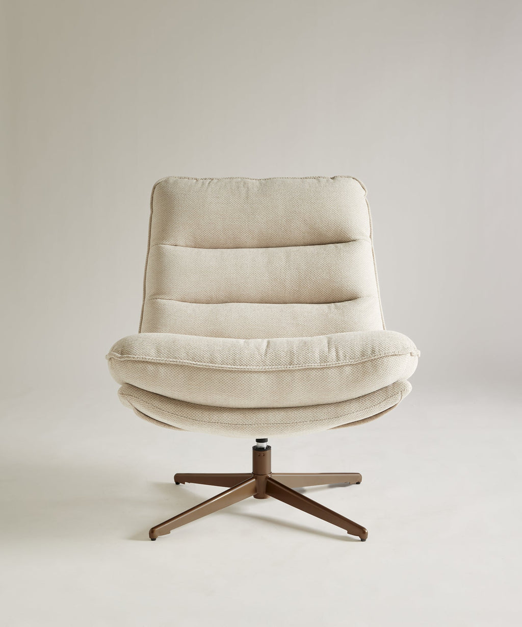 Fauteuil pivotant en tissu Allie