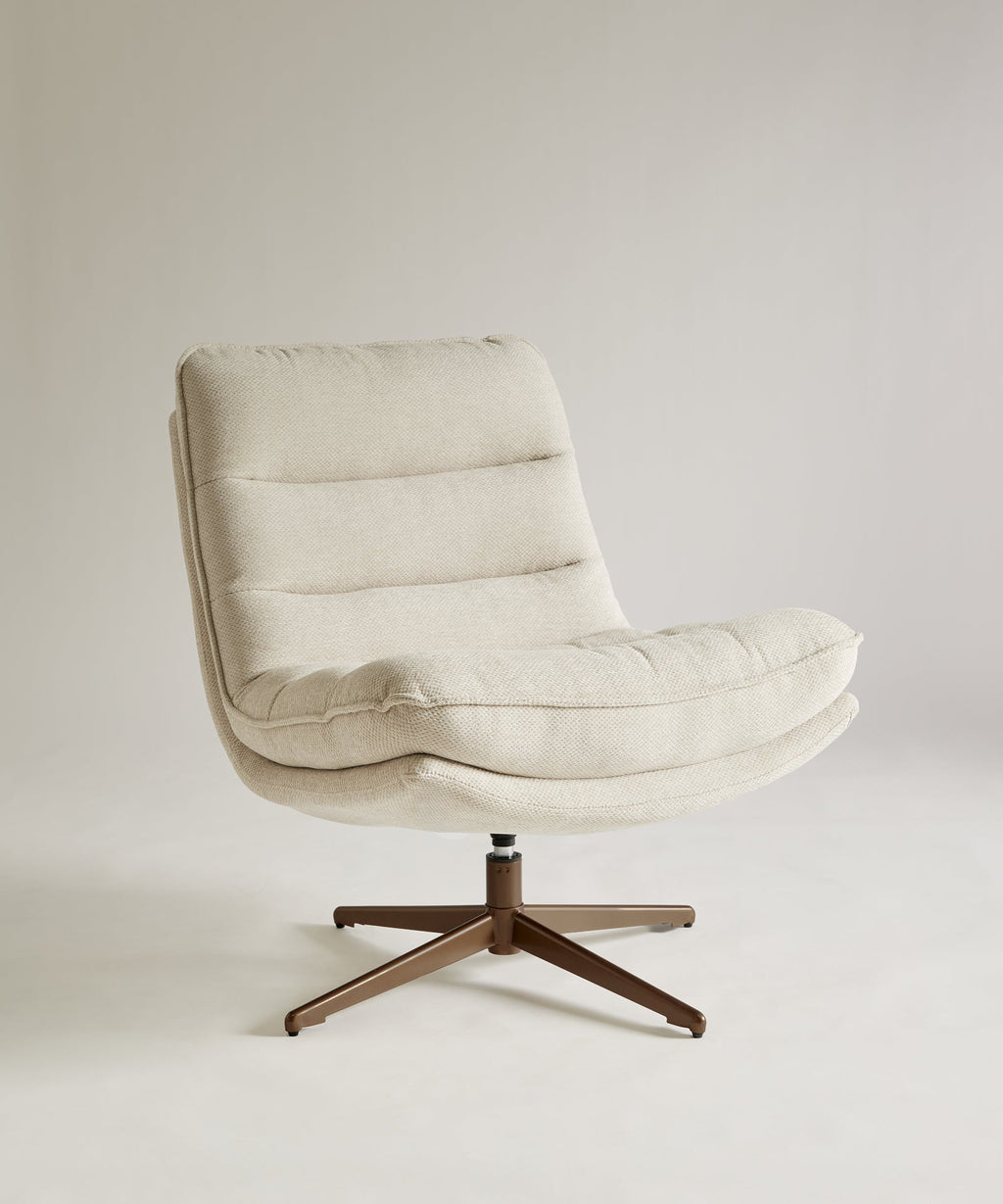 Fauteuil pivotant en tissu Allie