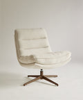 Fauteuil pivotant en tissu Allie