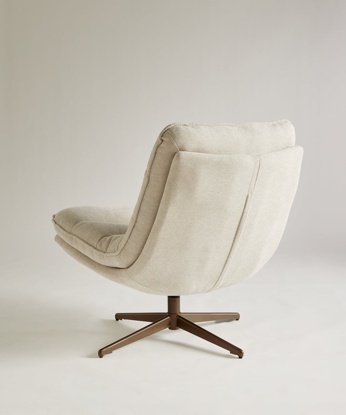 Fauteuil pivotant en tissu Allie