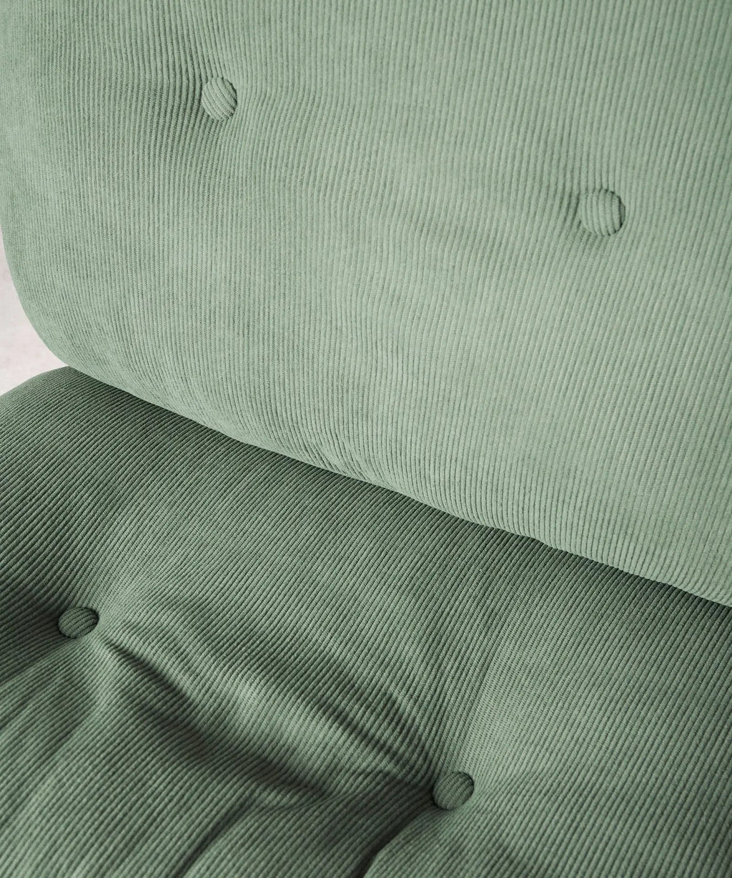 Fauteuil rotatif rembourré en velours côtelé Orbit