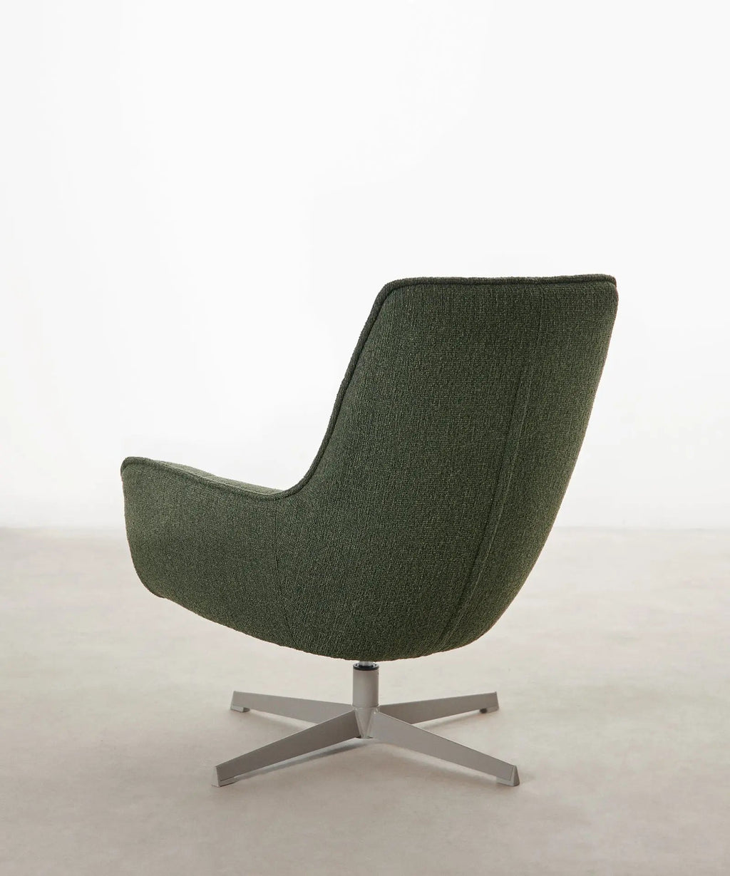 Fauteuil rotatif en tissu doux Alvar