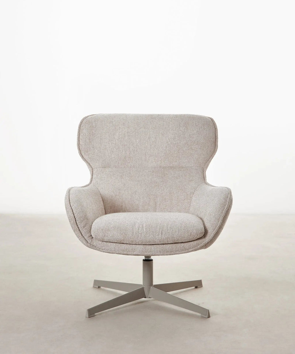 Fauteuil rotatif en tissu doux Norden