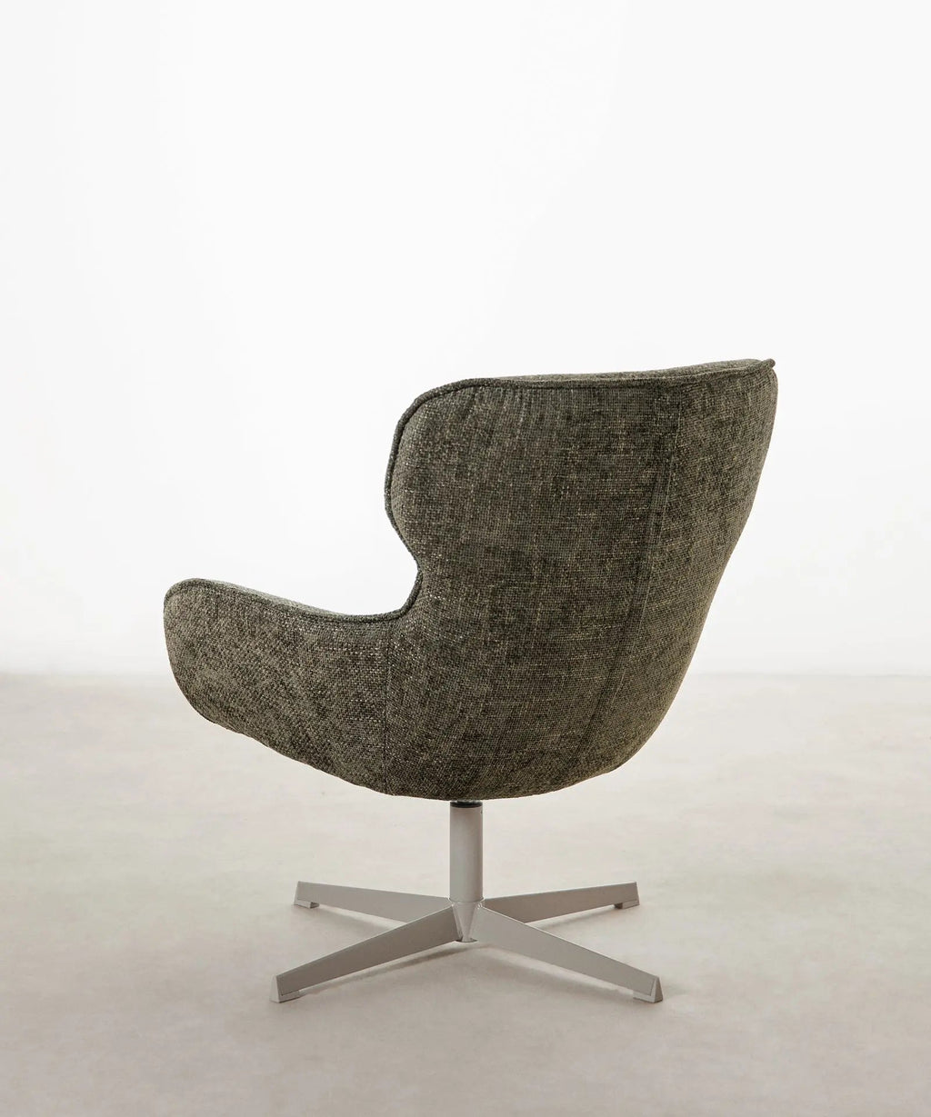 Fauteuil rotatif en tissu doux Norden
