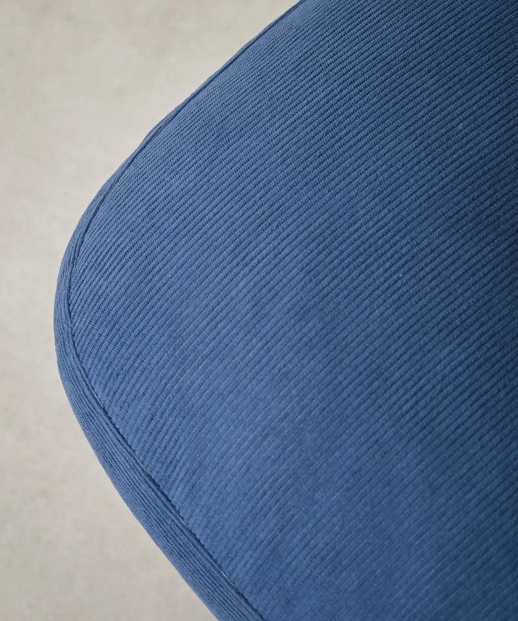 Fauteuil rotatif rembourré en velours côtelé Orbit