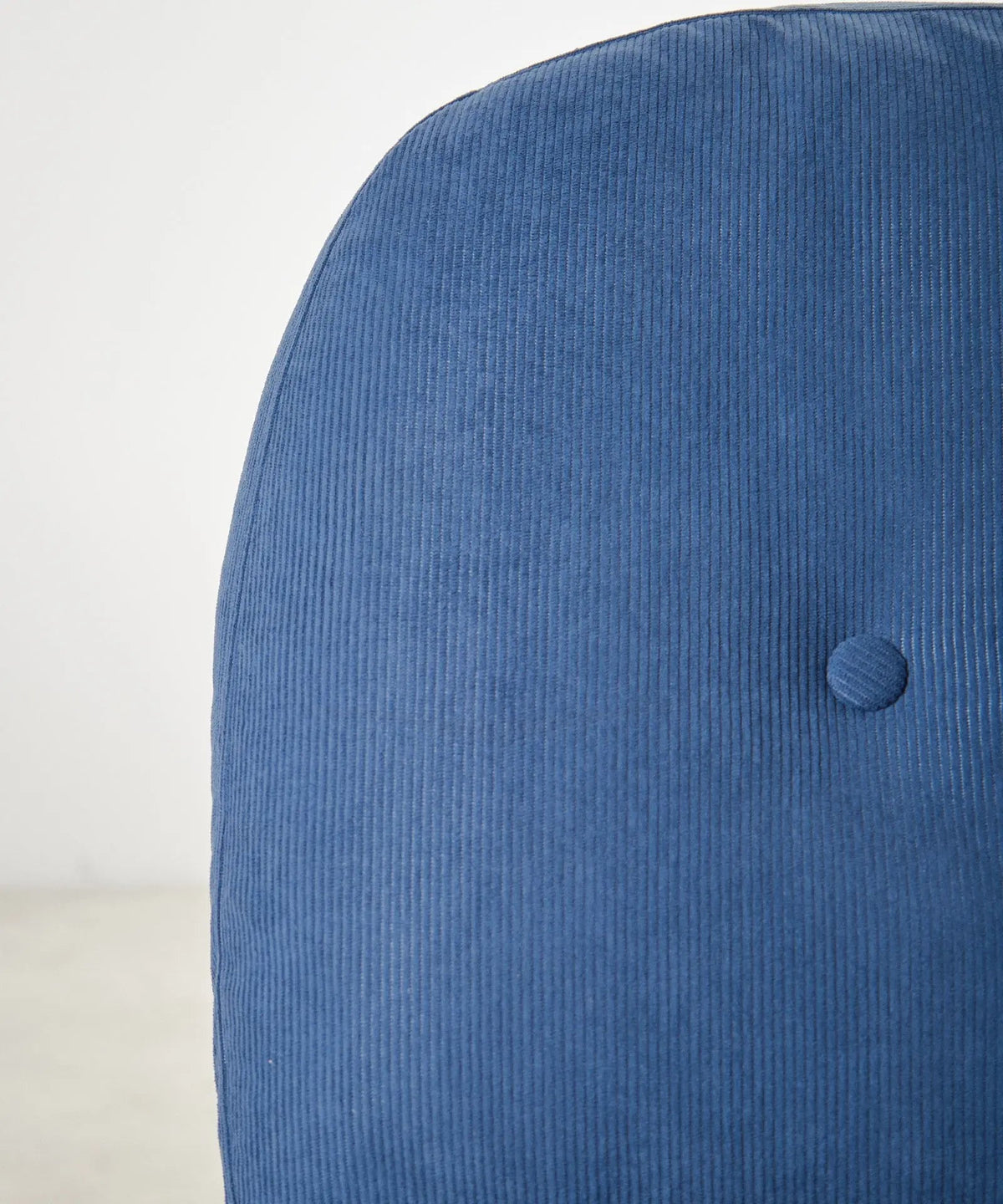 Fauteuil rotatif rembourré en velours côtelé Orbit