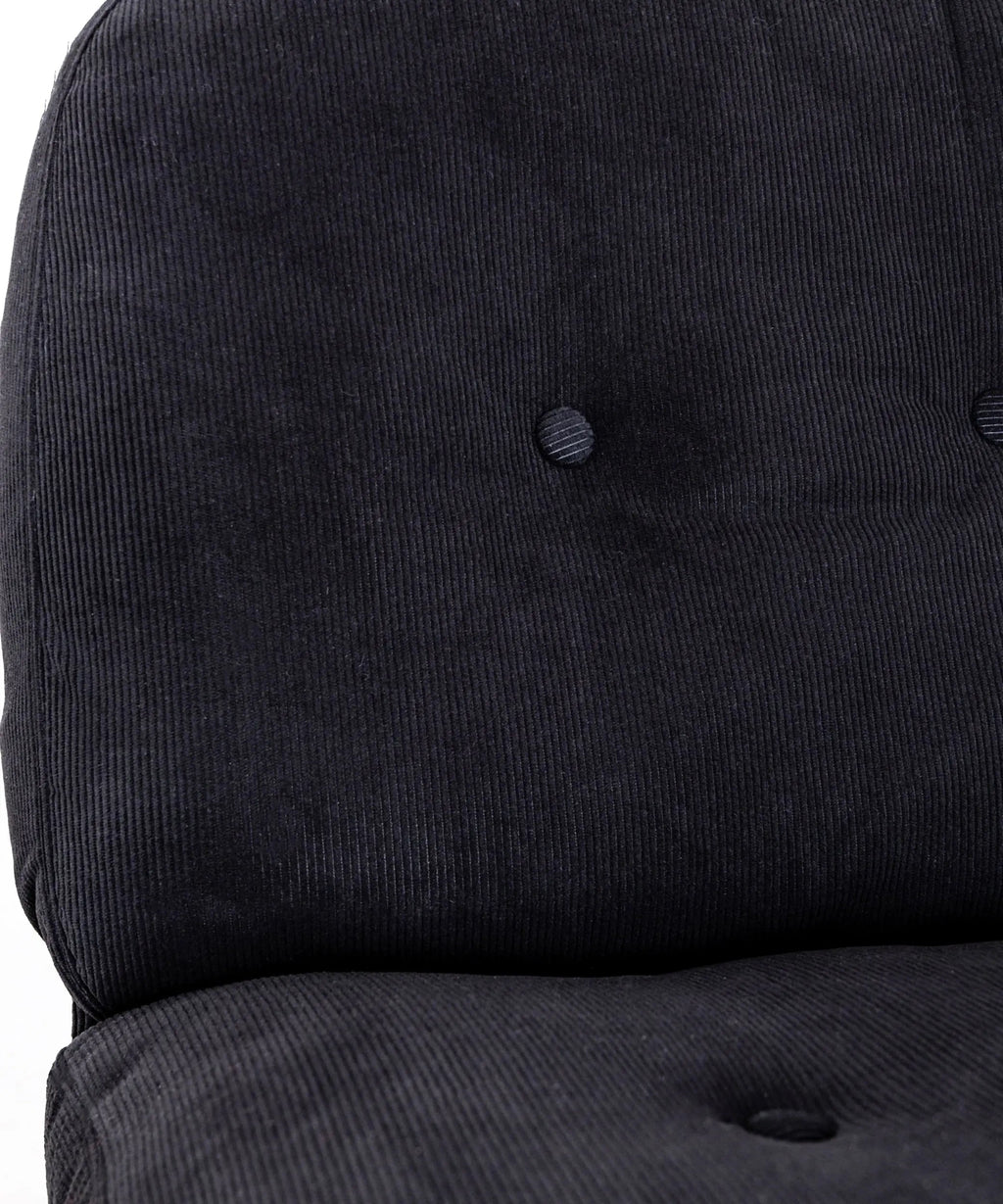 Fauteuil rotatif rembourré en velours côtelé Orbit