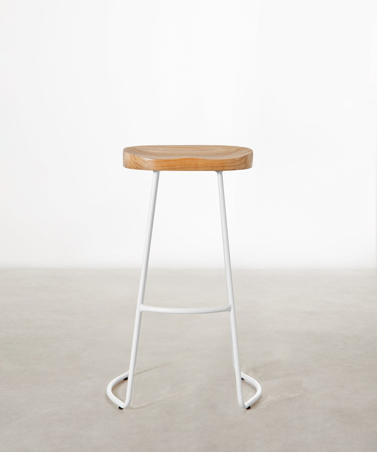 Tabouret haut réglable en acier et bois Mel