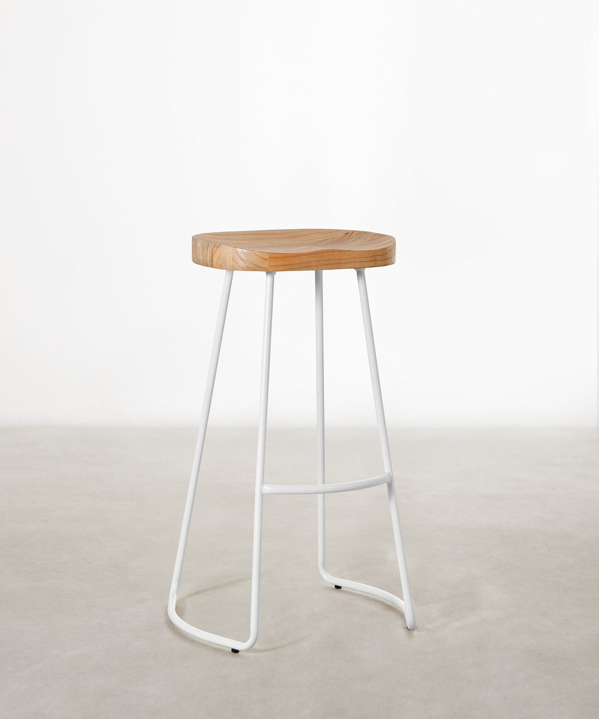 Tabouret haut réglable en acier et bois Mel