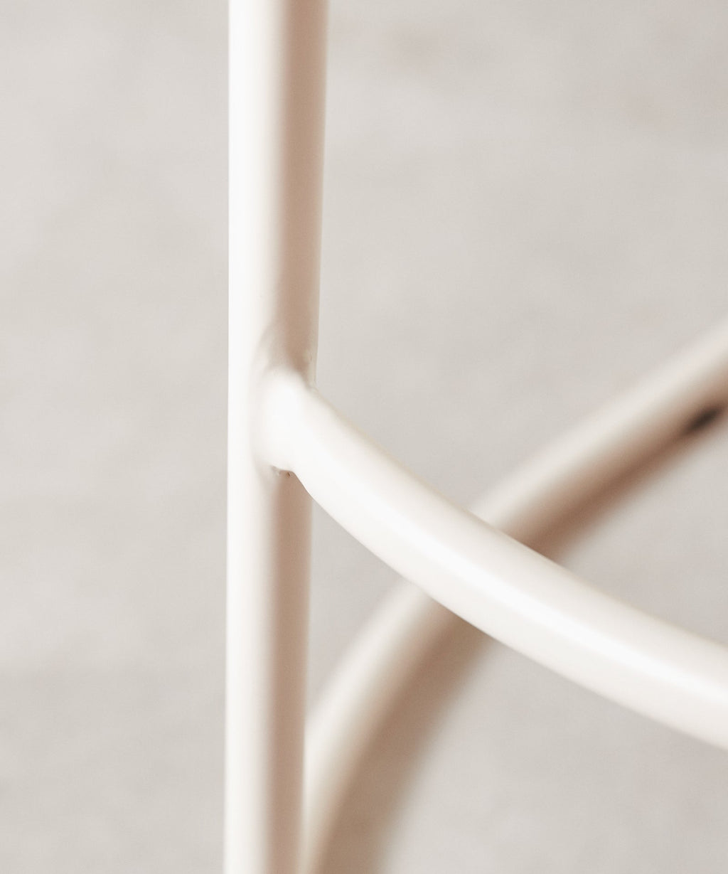 Tabouret haut réglable en acier et bois Mel