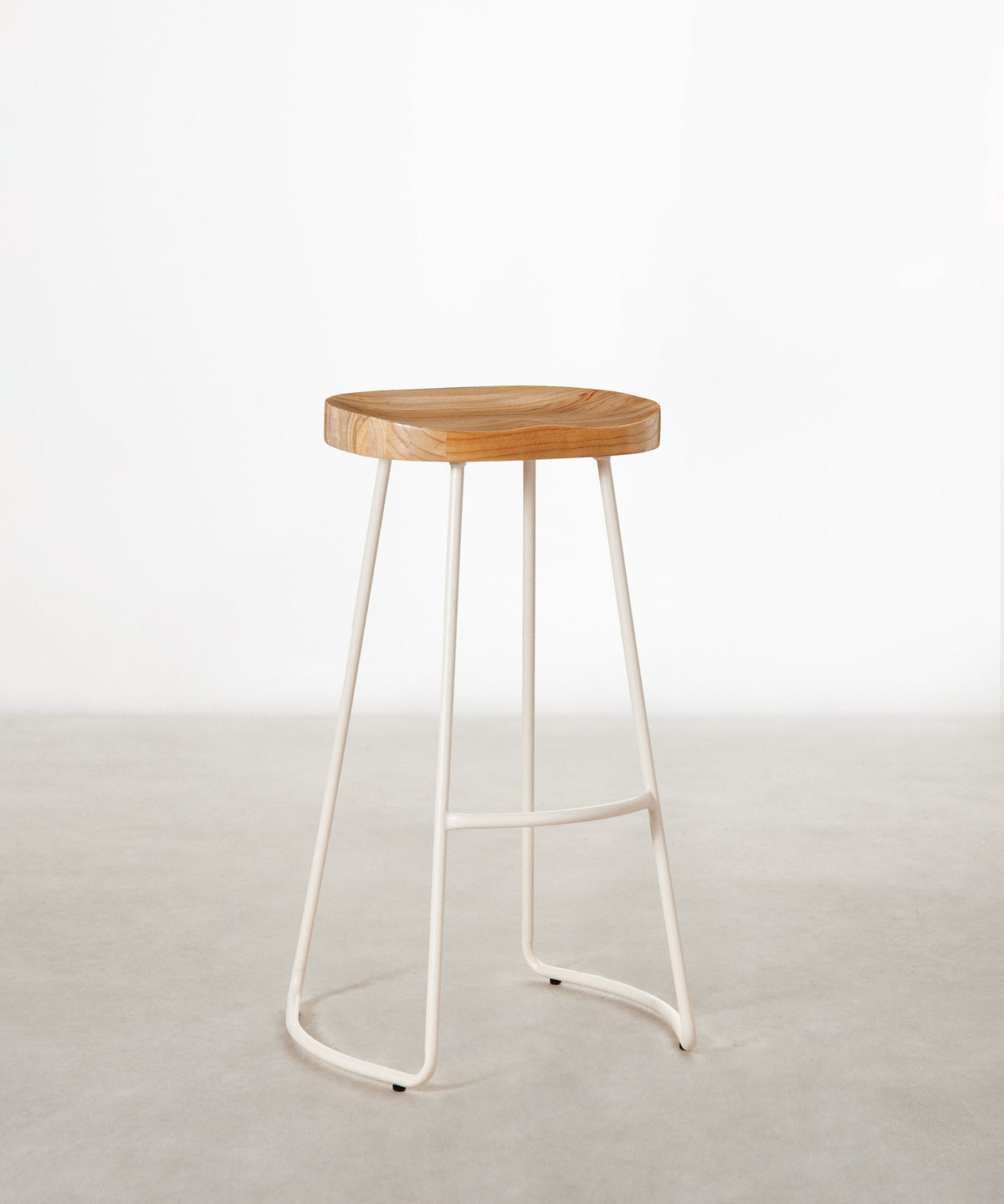 Tabouret haut réglable en acier et bois Mel