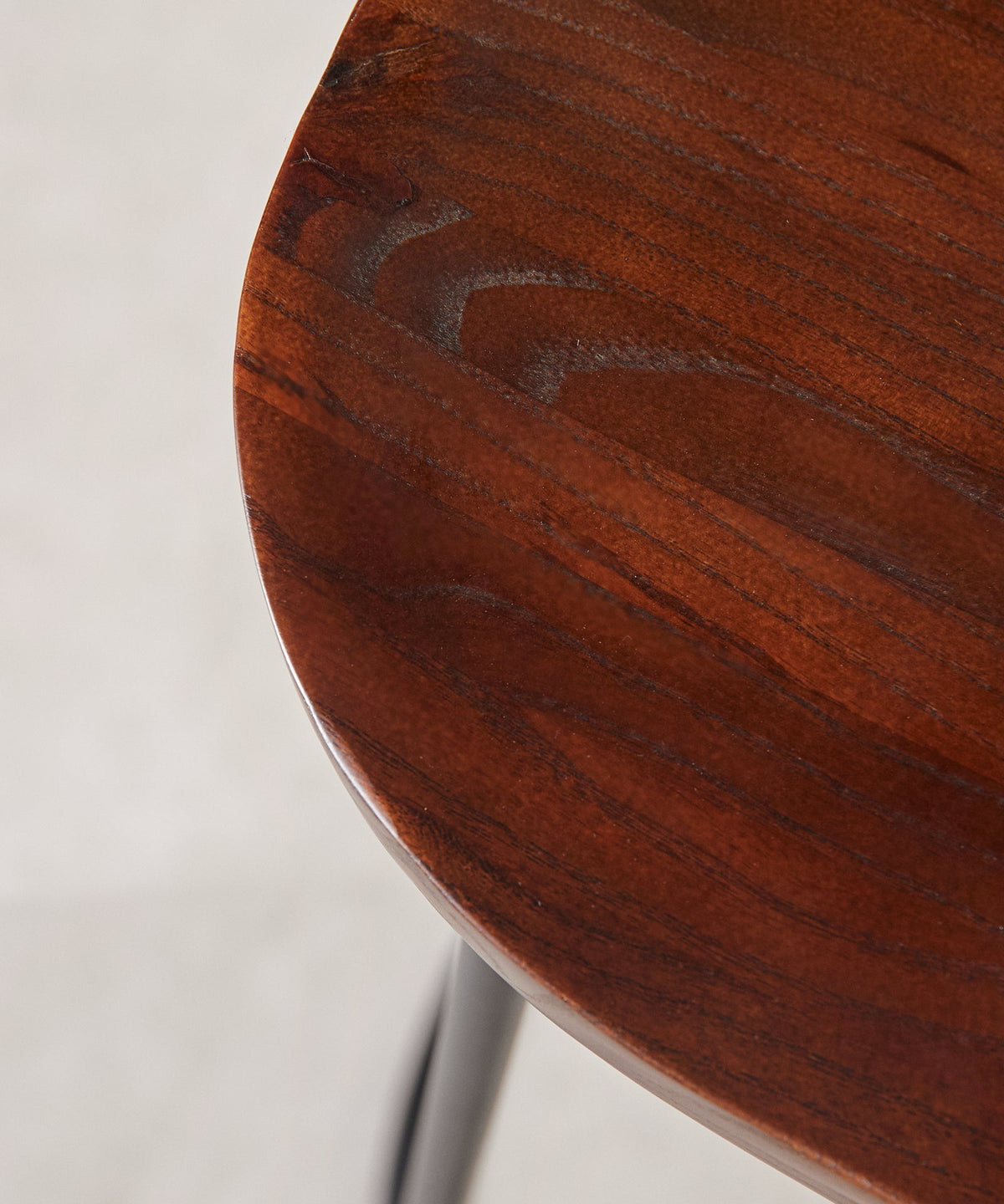 Tabouret haut réglable en acier et bois Mel