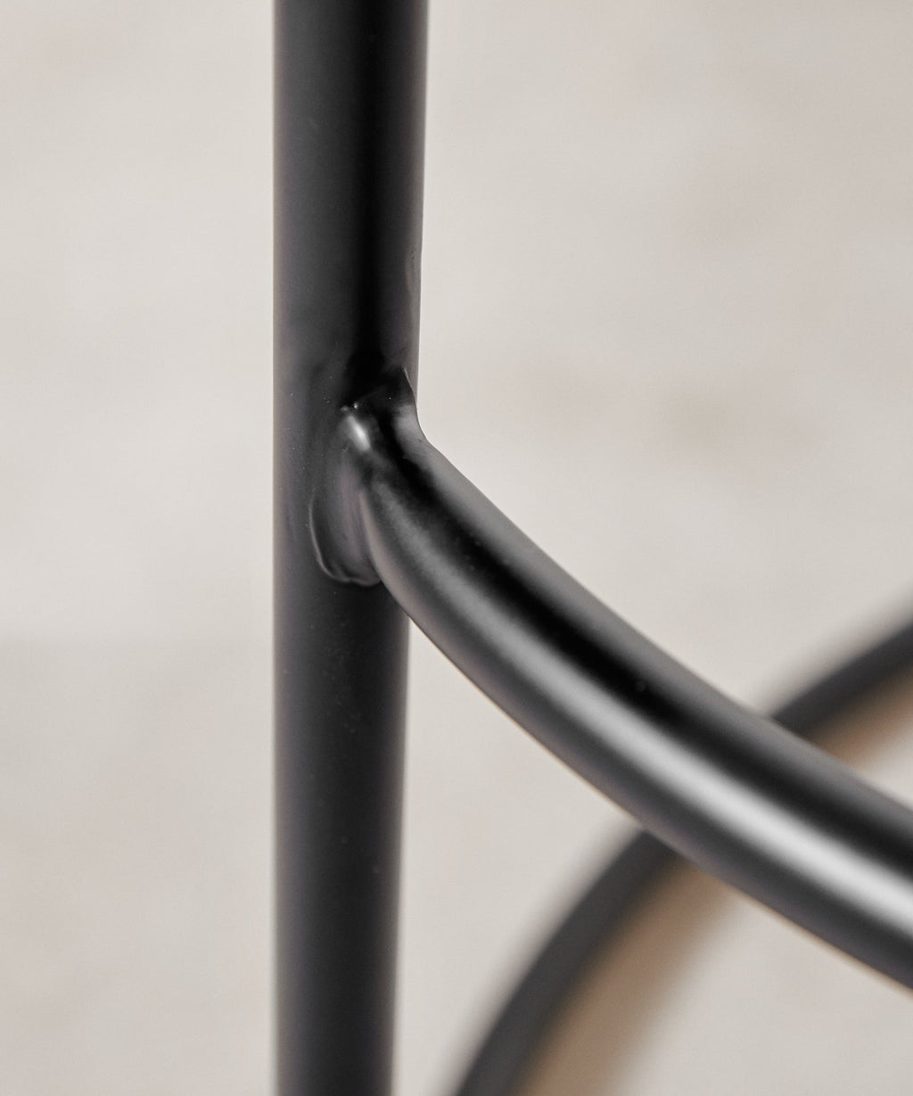 Tabouret haut réglable en acier et bois Mel