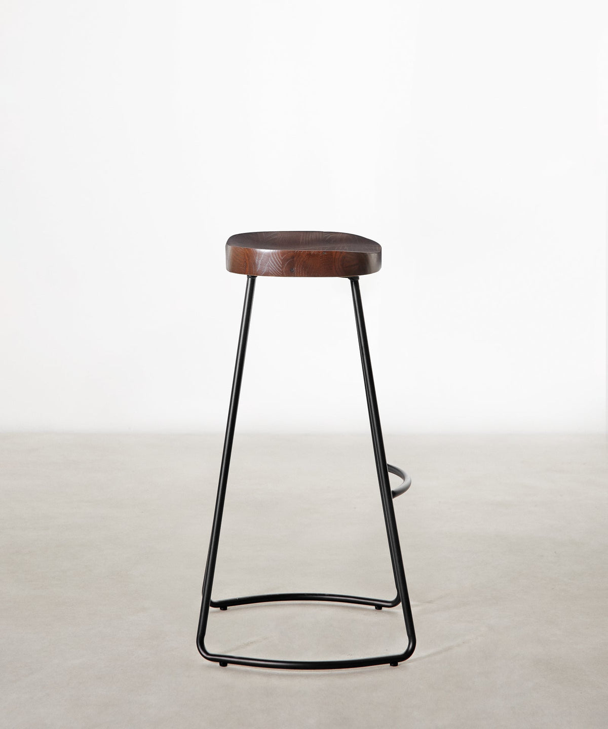 Tabouret haut réglable en acier et bois Mel