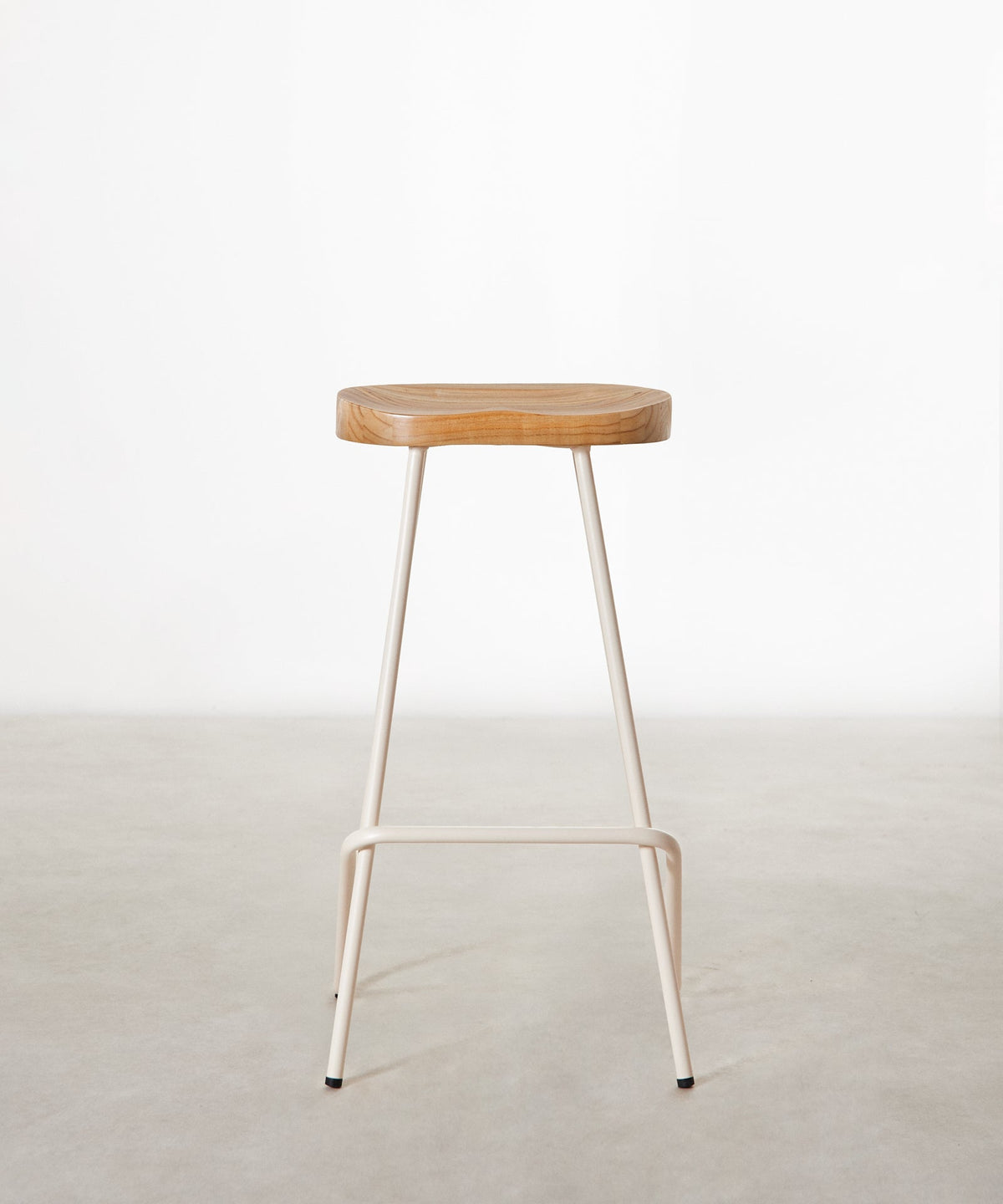 Tabouret haut en acier et bois Kai