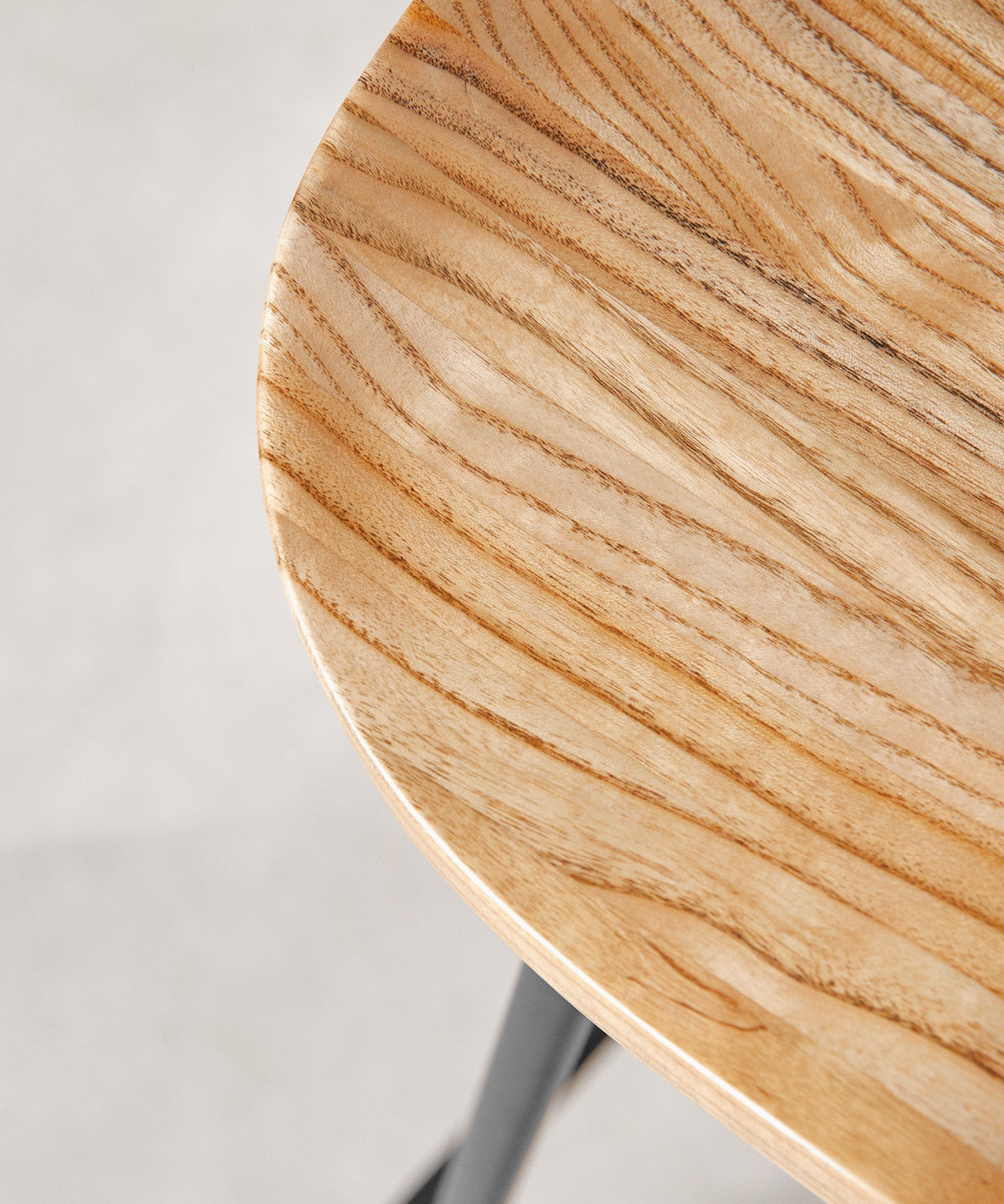 Tabouret haut en acier et bois Kai