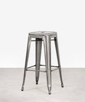 Tabouret haut en métal Tolik - Polished Edition
