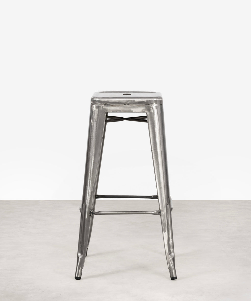 Tabouret haut en métal Tolik - Polished Edition