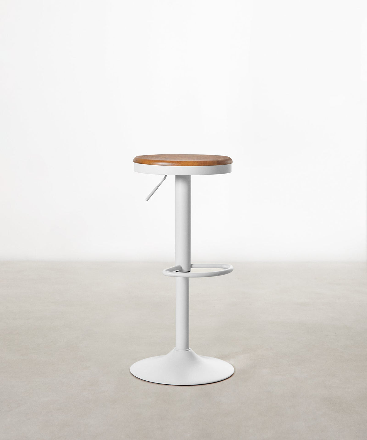 Tabouret de Bar Réglable en Acier et Bois Oslo