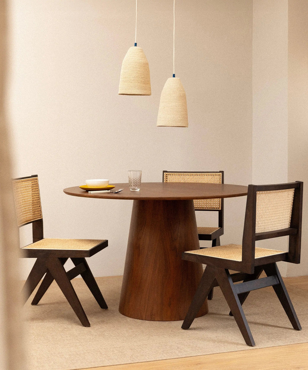 Table à manger ronde en bois Nelly (120 cm)