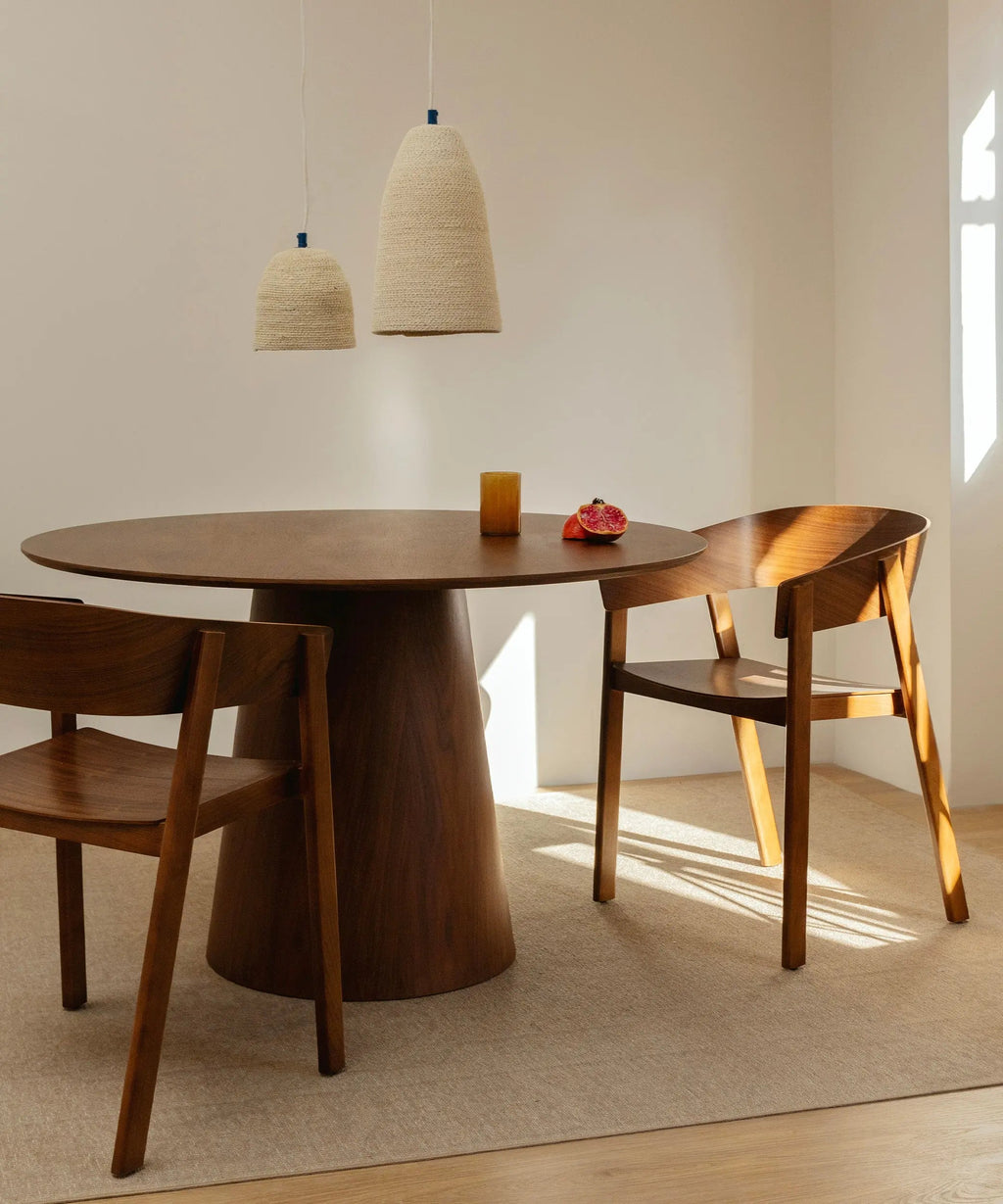 Chaise de salle à manger en bois avec accoudoirs Isabella