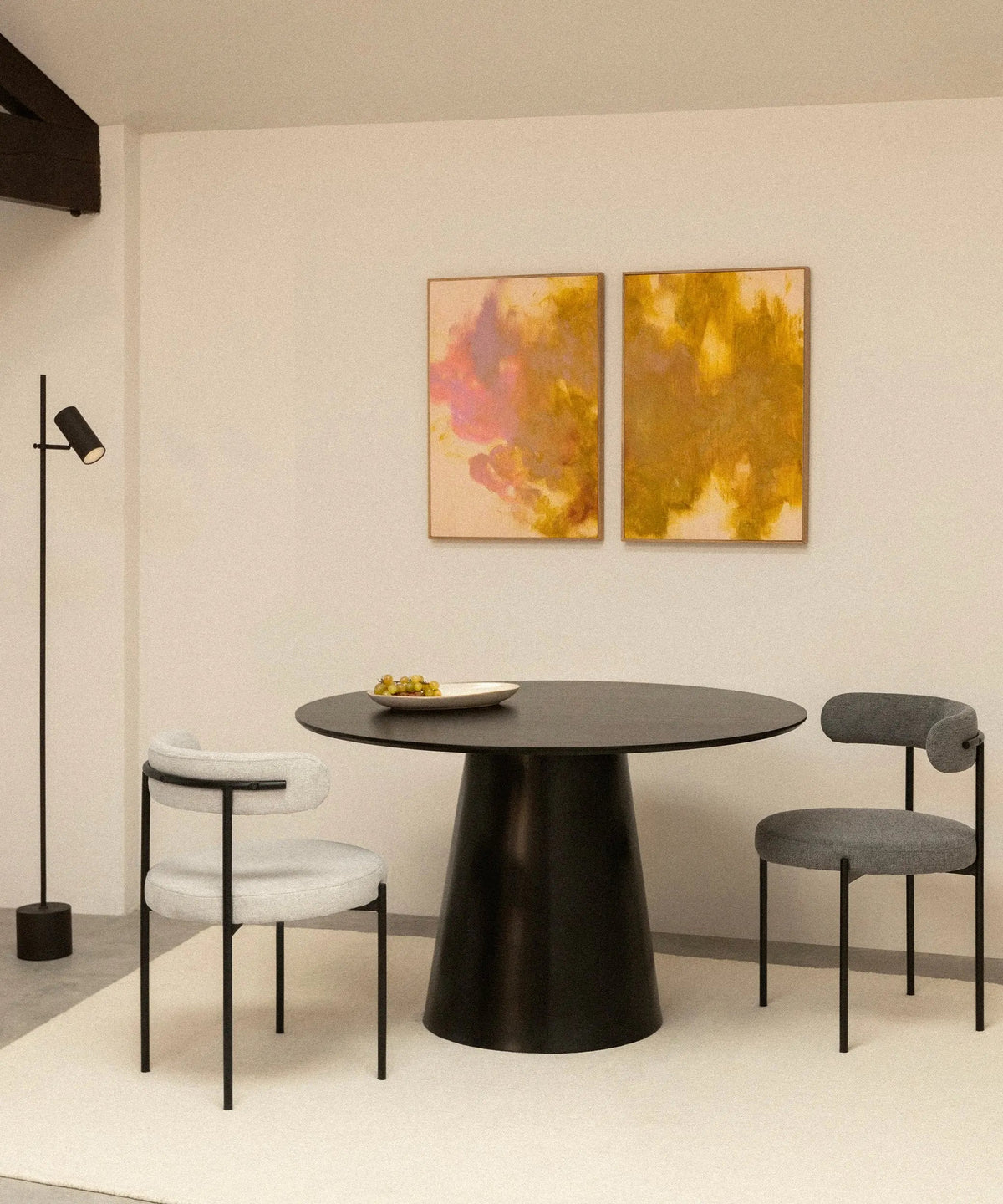 Table à manger ronde en bois Nelly (120 cm)