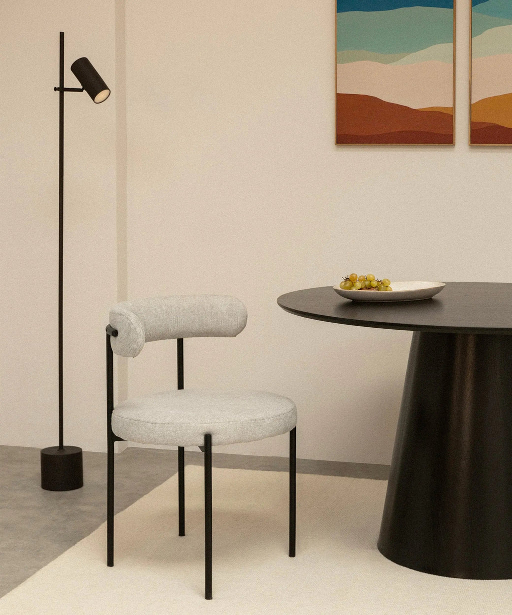 Table à manger ronde en bois Nelly (120 cm)