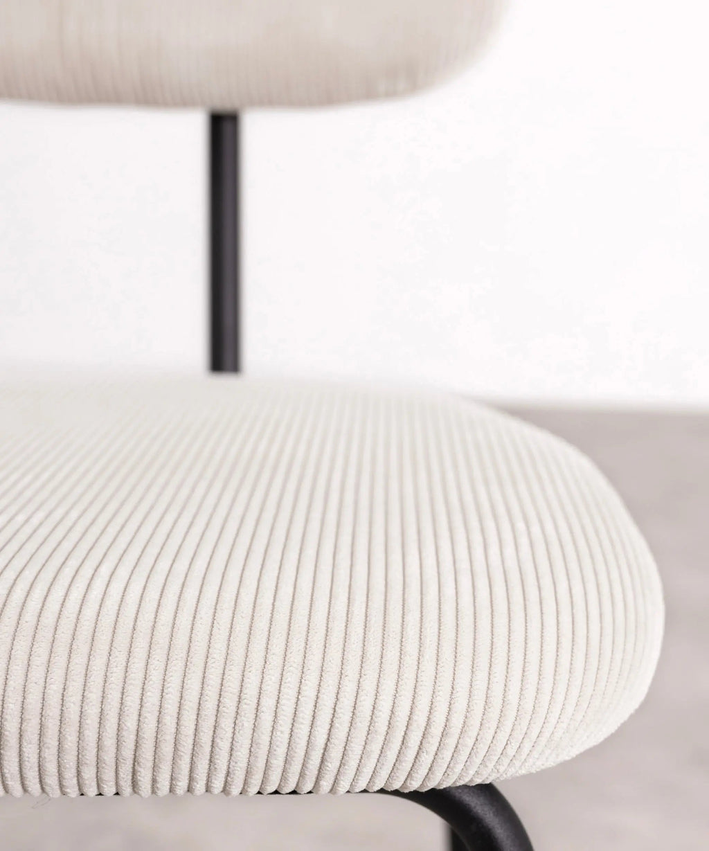 Chaise de salle à manger en tissu et métal Jimena