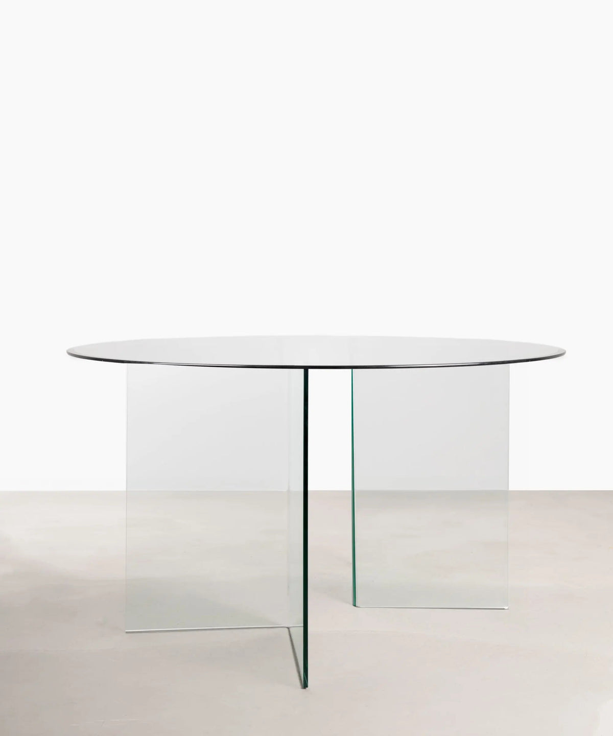 Table à Manger Ronde en Verre Trempé Ona 137 cm