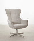 Fauteuil rotatif de tissu bouclé Elsa