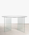 Table à Manger Ronde en Verre Trempé Ona 137 cm