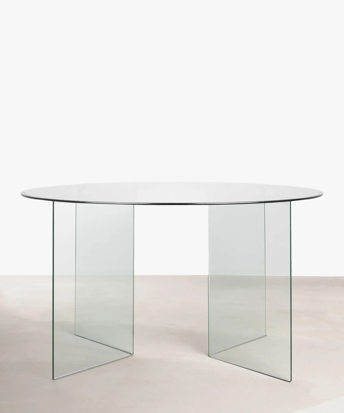 Table à Manger Ronde en Verre Trempé Ona 137 cm