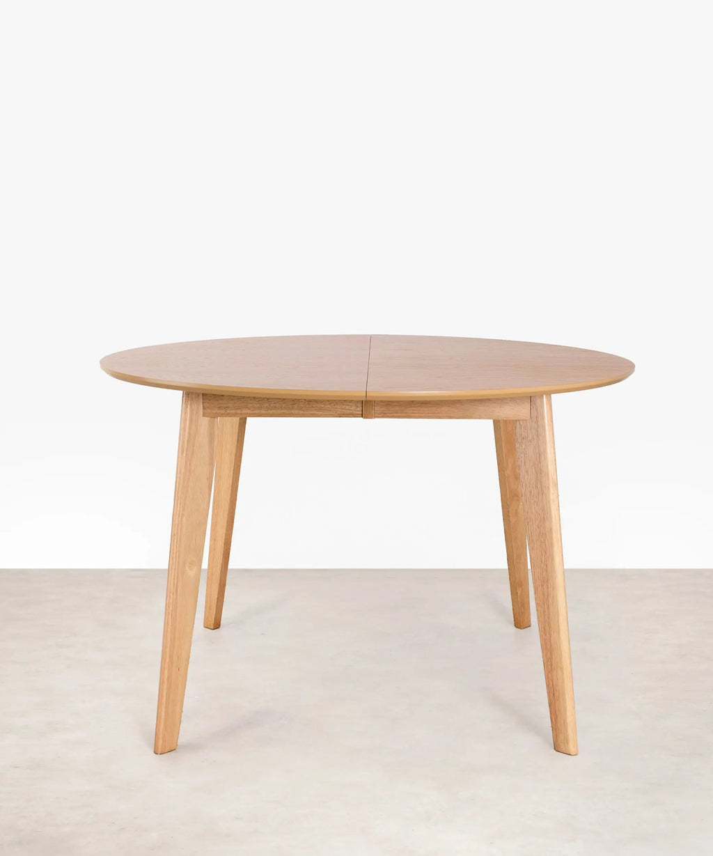 Table à manger ronde extensible en bois Gala (120-150 cm)