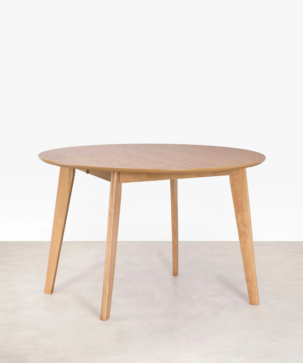 Table à manger ronde extensible en bois Gala (120-150 cm)