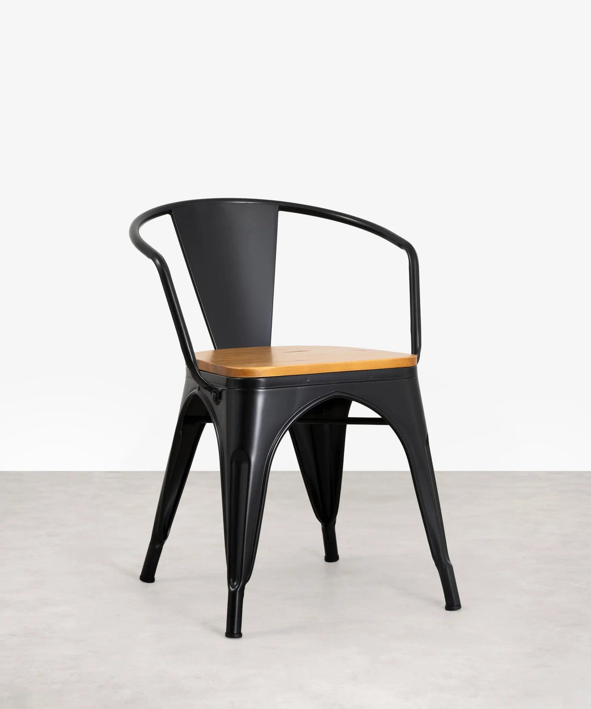 Chaise de Salle à Manger en Métal et Bois Tolik Wood